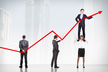 Wall Mural - Business Growth And Success Graph