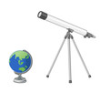 地球儀と望遠鏡