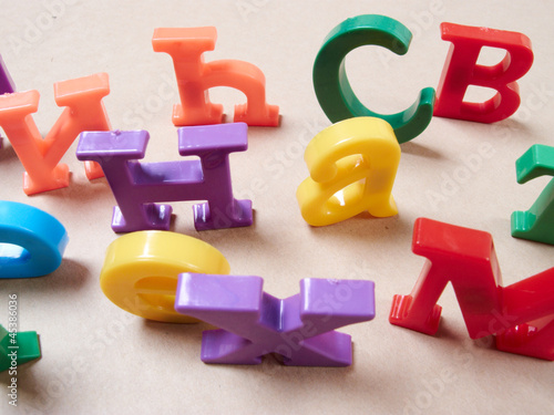 alphabet plastic blocks