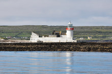 Lighthouse At Inishmore, Aran Islands In Ireland