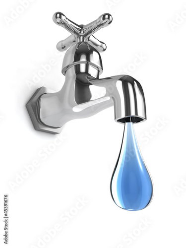 Fényképezés  3d Tap with giant drip