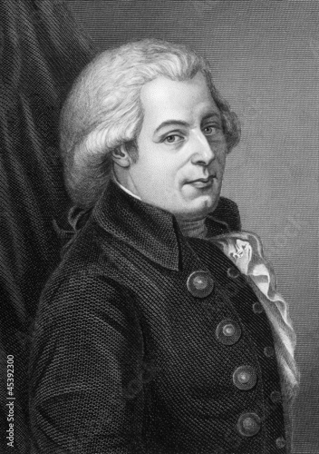 Plakat na papierze fotorealistycznym Wolfgang amadeus mozart