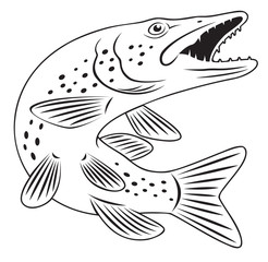 Sticker - pike fish