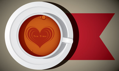 Wall Mural - Cup of tea vector