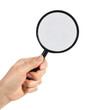 © vipman4 - Magnifying glass in hand isolated on white background