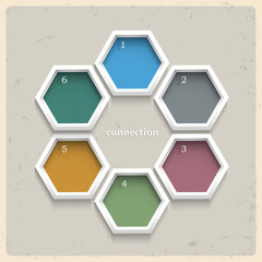 Wall Mural - 3d geometric colored numbered banners