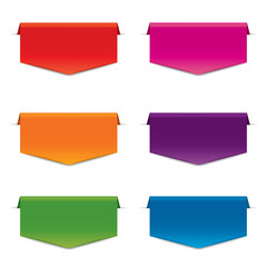 vector colorful banners, labels