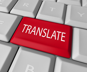 Translate Word Computer Keyboard Key Button
