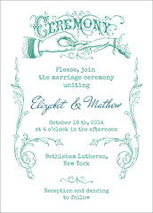 Poster - Wedding Vintage Invitation Card - in vector