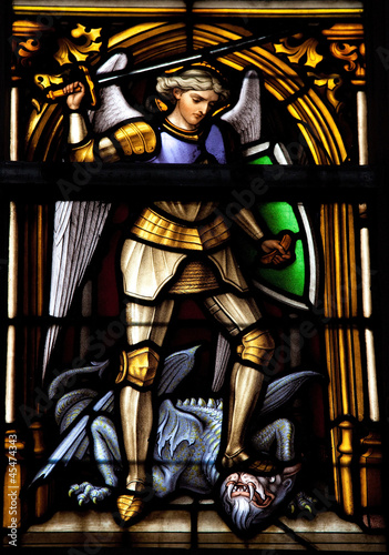 Board z aluminiowym obramowaniem Saint michael - patron Brukseli
