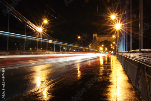 Naklejka na szybę Grunwadzki Bridge at night, Wroclaw, Poland