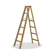 Illustration of various isolated ladders, stepladders