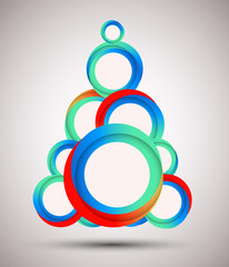 Wall Mural - Christmas tree. Vector