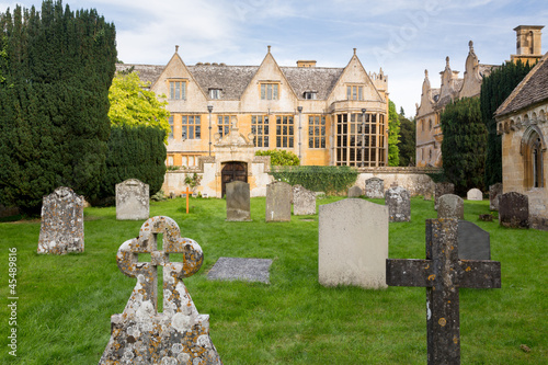 Fotografie, Obraz Stanway House and St Peters Church Stanton