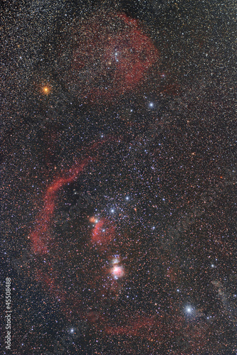 Naklejka samoprzylepna Orion na niebie w nocy