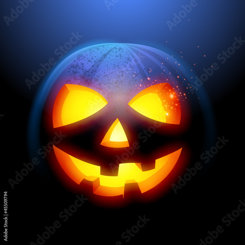 Board z aluminiowym obramowaniem Uśmiechając się dyni Halloween