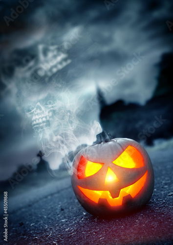 Obraz na płótnie canvas trzyczęściowy "tryptyk" Tło halloween