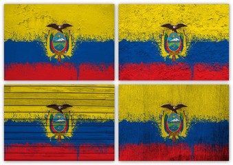 Wall Mural - Ecuador flag collage