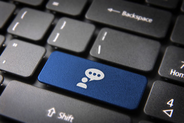 Wall Mural - chat keyboard key