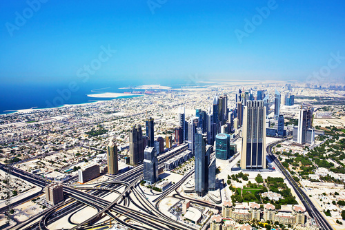 Fotoboard na płycie Widok z góry z Dubaju