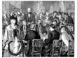 © Roy Fenton Wylam - Group in the Salon D'or, Gambling vintage engraved illustration