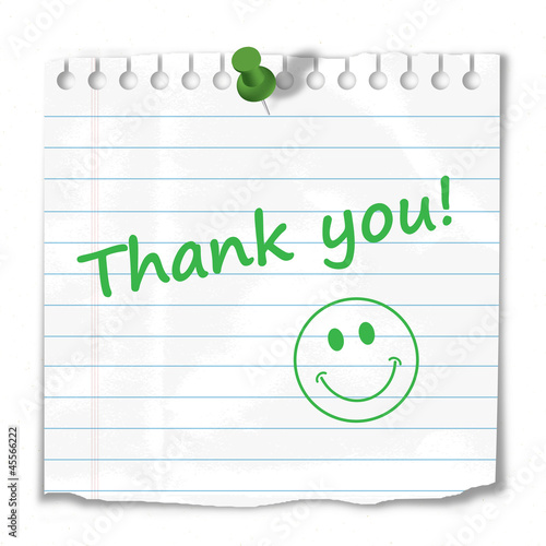 “THANK YOU” postit (card thanks a lot very much) Stock Illustration