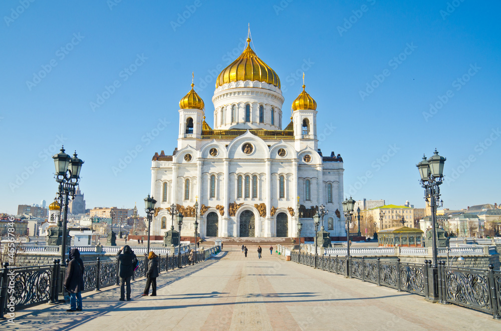Cathedral of Christ the Saviour, Moscow - obrazy, fototapety, plakaty 
