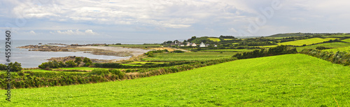 Foto-Schiebegardine Komplettsystem - Typical Landscape Panorama in Normandy, France (von peresanz)