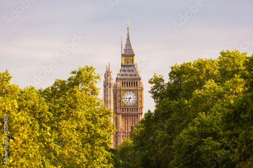Naklejka samoprzylepna Londyn, zegar Big Ben