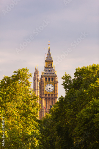 Naklejka samoprzylepna Londyn, zegar Big Ben