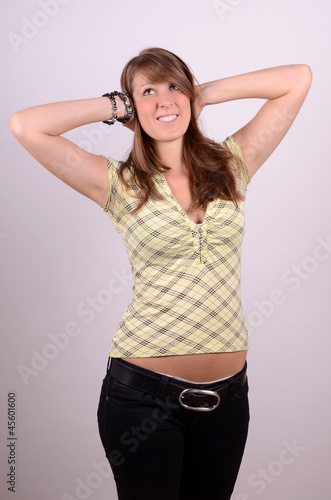 Schones Madchen Bauchfrei Buy This Stock Photo And Explore