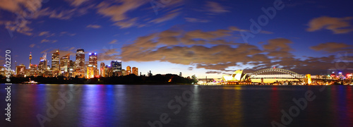 Obraz na płótnie canvas czteroczęściowy "tetraptyk" Sydney skyline
