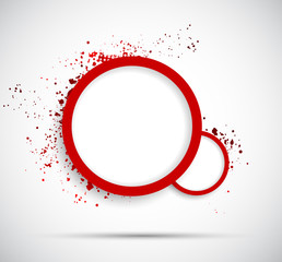 Aufkleber - Background with red circles