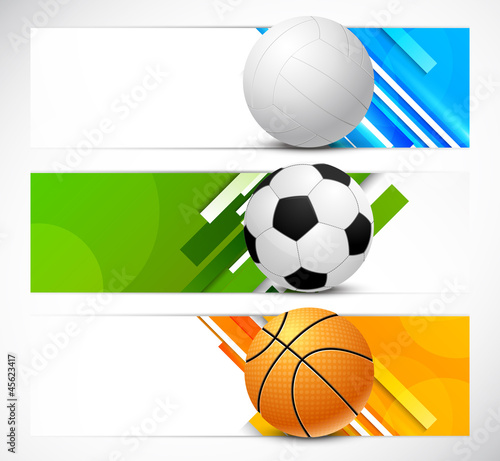 Fototapeta dla dzieci Set of banners with sport balls