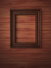 frame on wooden background