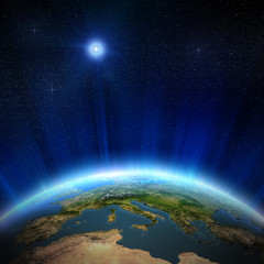 europe from space