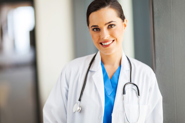 Wall Mural - attractive female medical doctor portrait in office