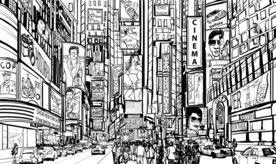 Fototapete - street in New York city