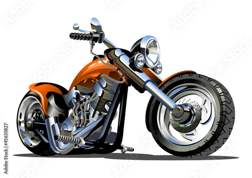 Naklejka - mata magnetyczna na lodówkę Vector Cartoon Motorbike