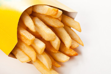 Poster - french fries on a white background