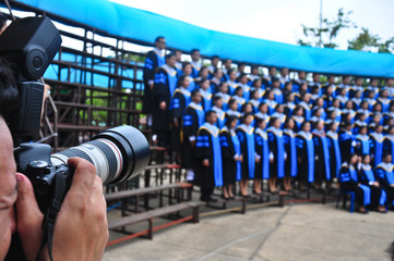 taking a picture for asia graduation