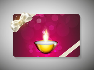 Canvas Print - Gift card for Deepawali or Diwali festival in India. EPS 10.