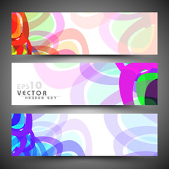 Wall Mural - website header or banner set. eps 10.