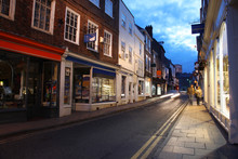 Evening Street In York, UK