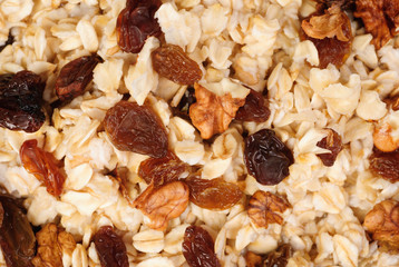 Wall Mural - Muesli  background, fine food texture