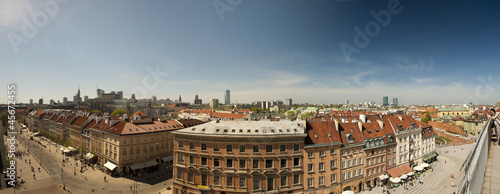 Naklejka samoprzylepna Panorama warszawy