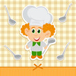 cheerful little cook