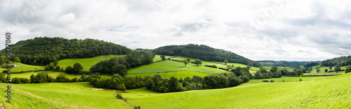 Plissee mit Motiv - Panorama of welsh countryside (von steheap)