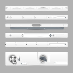 Wall Mural - web site design template navigation elements with icons
