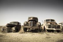 Abandoned Vintage Car In The Utah State